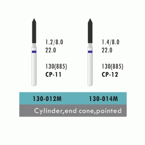 فرز الماسه توربین Cylinder, End cone, Pointed دور آبی ATD (بسته 5 عددی)