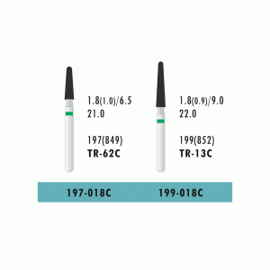 فرز الماسه توربین Round End Cone دور سبز ATD (بسته 5 عددی)