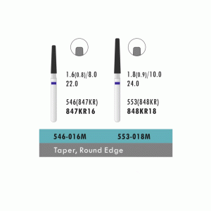 فرز الماسه توربین Taper, Round Edge دور آبی ATD (بسته 5 عددی)