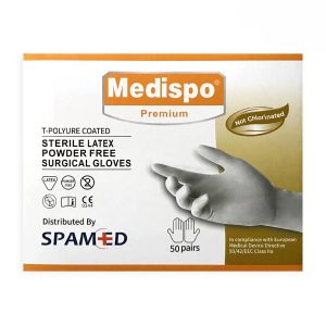 دستکش جراحی بدون پودر 50عددی مدیسپو Surgical Gloves Medispo