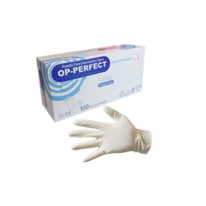 دستکش لاتکس بدون پودر Gloves Op-Perfect