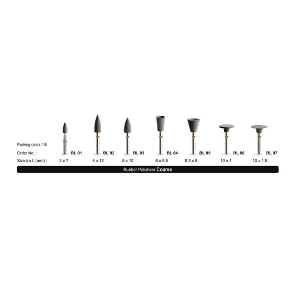 مولت پالیش کامپوزیت و آمالگام Rubber Polisher Coarse Well Will Group