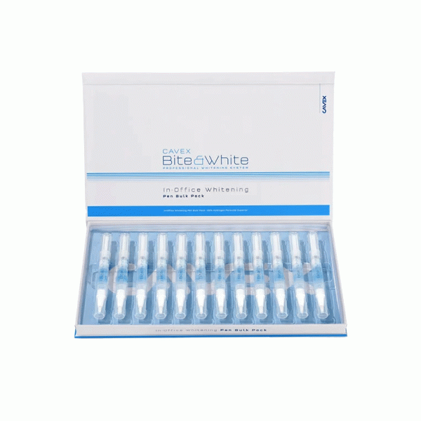 کیت قلم بلیچینگ مطب کاوکس Bite & White In Office - Pen Bulk Pack Cavex